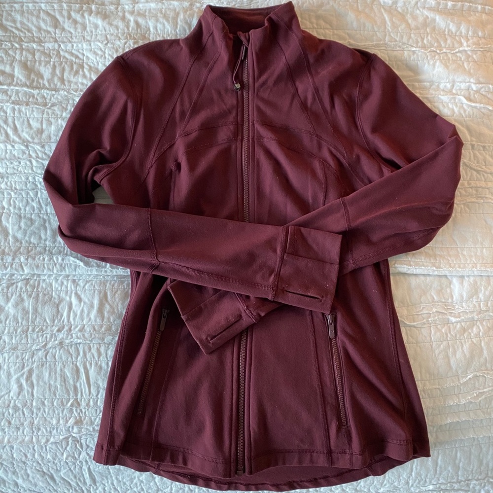 Lululemon Define Jacket Size 8 Dark Red/Garnet